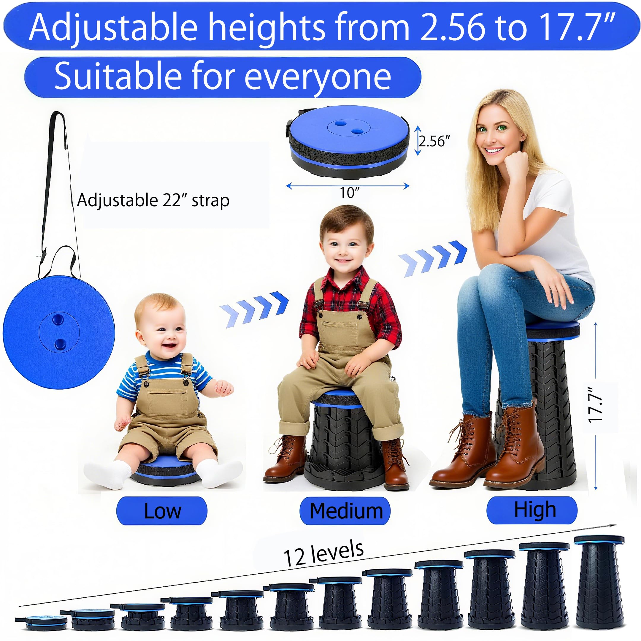 Amazon.com: Fishboy Upgraded Collapsible Stool, 400lbs Max Weight
